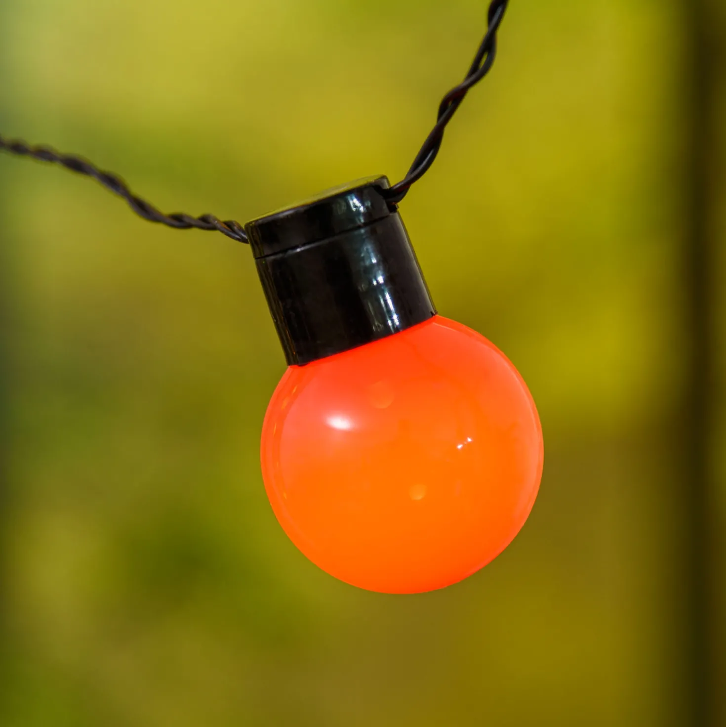 Catena solare 6 m, 15 lampadine multicolor Ø 50 mm, led bianco caldo