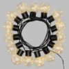 Catena solare 6 m, 15 lampadine trasparenti Ø 50 mm, microled bianco caldo