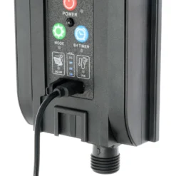 Catena solare 20 m, 400 led bianco caldo, cavo verde, Power Bank con ricarica USB
