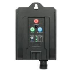 Catena solare 20 m, 400 led bianco caldo, cavo verde, Power Bank con ricarica USB
