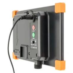 Catena solare 60 m, 1200 miniled bianco caldo, cavo verde, Power Bank con ricarica USB