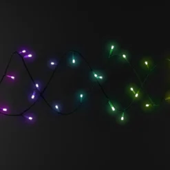 Catena Twinkly Plus RGB e Bianco caldo, 25 metri, 250 Pixel Led, cavo nero
