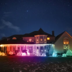 Catena Twinkly Plus RGB e Bianco caldo, 25 metri, 250 Pixel Led, cavo nero