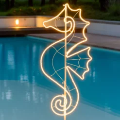 Cavalluccio Marino in tubo led effetto neon, lato destro
