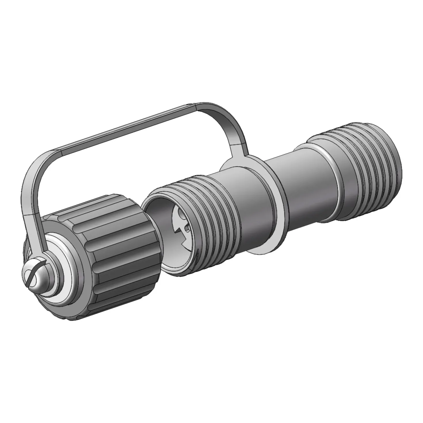 Cavo adattatore rigido trasparente PML, Entrata (Maschio) IP44, Uscita (Femmina) IP67