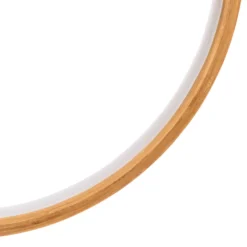 Cerchio in legno naturale, 57 cm, led bianco caldo, uso interno