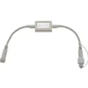 Connettore con AC DC PML, 0,5 m, cavo bianco, IP67