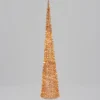 Cono 3D Rose Gold, filo a spirale, h 210 cm, 2400 microled bianco caldo