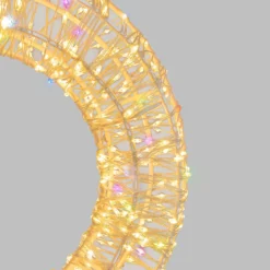 Corona Bianca 3D Ø 55 cm, microled bianco caldo e RGB, uso interno