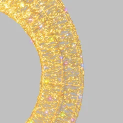 Corona Bianca 3D Ø 75 cm, microled bianco caldo e RGB, uso interno