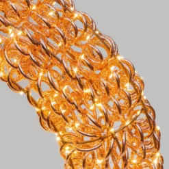 Corona 3D Rose Gold, filo a spirale, ∅60 cm, 720 microled bianco caldo
