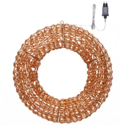 Corona 3D Rose Gold, filo a spirale, ∅60 cm, 720 microled bianco caldo