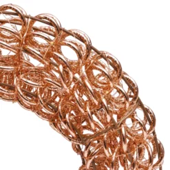 Corona 3D Rose Gold, filo a spirale, ∅40 cm, 400 microled bianco caldo