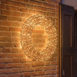 Corona 3D Rose Gold, filo a spirale, ∅70 cm, 960 microled bianco caldo