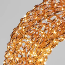 Corona 3D Rose Gold, filo a spirale, ∅70 cm, 960 microled bianco caldo