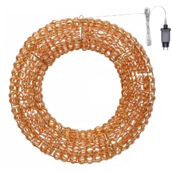 Corona 3D Rose Gold, filo a spirale, ∅70 cm, 960 microled bianco caldo