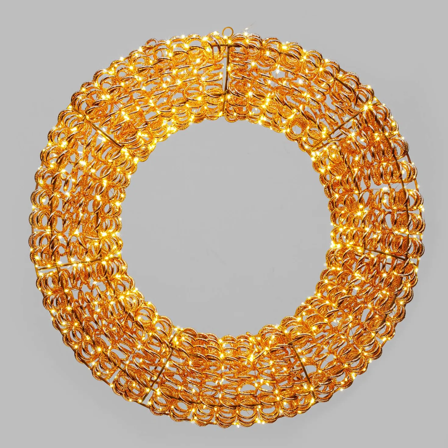 Corona 3D Rose Gold, filo a spirale, ∅70 cm, 960 microled bianco caldo