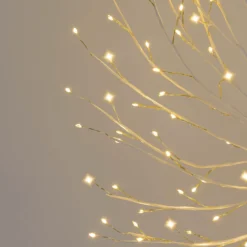 Corona Ramo Tiglio bianco Ø 60 cm, 260 microled bianco caldo, uso interno