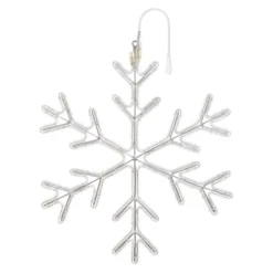 Cristallo di neve in tubo luminoso, 68 x 68 cm, 253 led bianco caldo