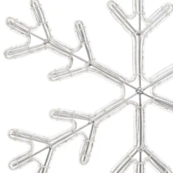 Cristallo di neve in tubo luminoso, 68 x 68 cm, 253 led bianco caldo
