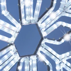 Cristallo di Neve in tubo luminoso, 52 x h 60 cm, 244 led bianco freddo