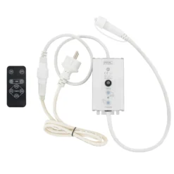Dimmer e timer per decorazioni PML IP67, max 400 watt, cavo bianco