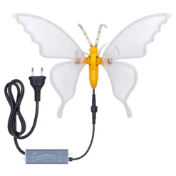 Farfalla in tubo ultraluminoso, 32 cm, 156 led bianco caldo