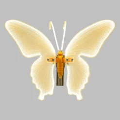 Farfalla in tubo ultraluminoso, 40 cm, 244 led bianco caldo, con movimento ali