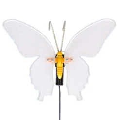 Farfalla in tubo ultraluminoso, 40 cm, 244 led bianco caldo, con movimento ali