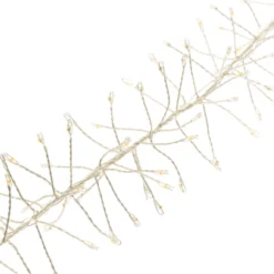 Festone di Luce argento 2,5 m, 600 microled bianco caldo e bianco freddo