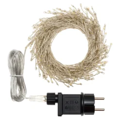 Festone di Luce argento 3 m, 360 microled bianco caldo