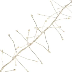 Festone di Luce argento 6 m, 720 microled bianco caldo