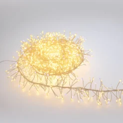 Festone di Luce argento 5 m, 1200 microled bianco caldo e bianco freddo