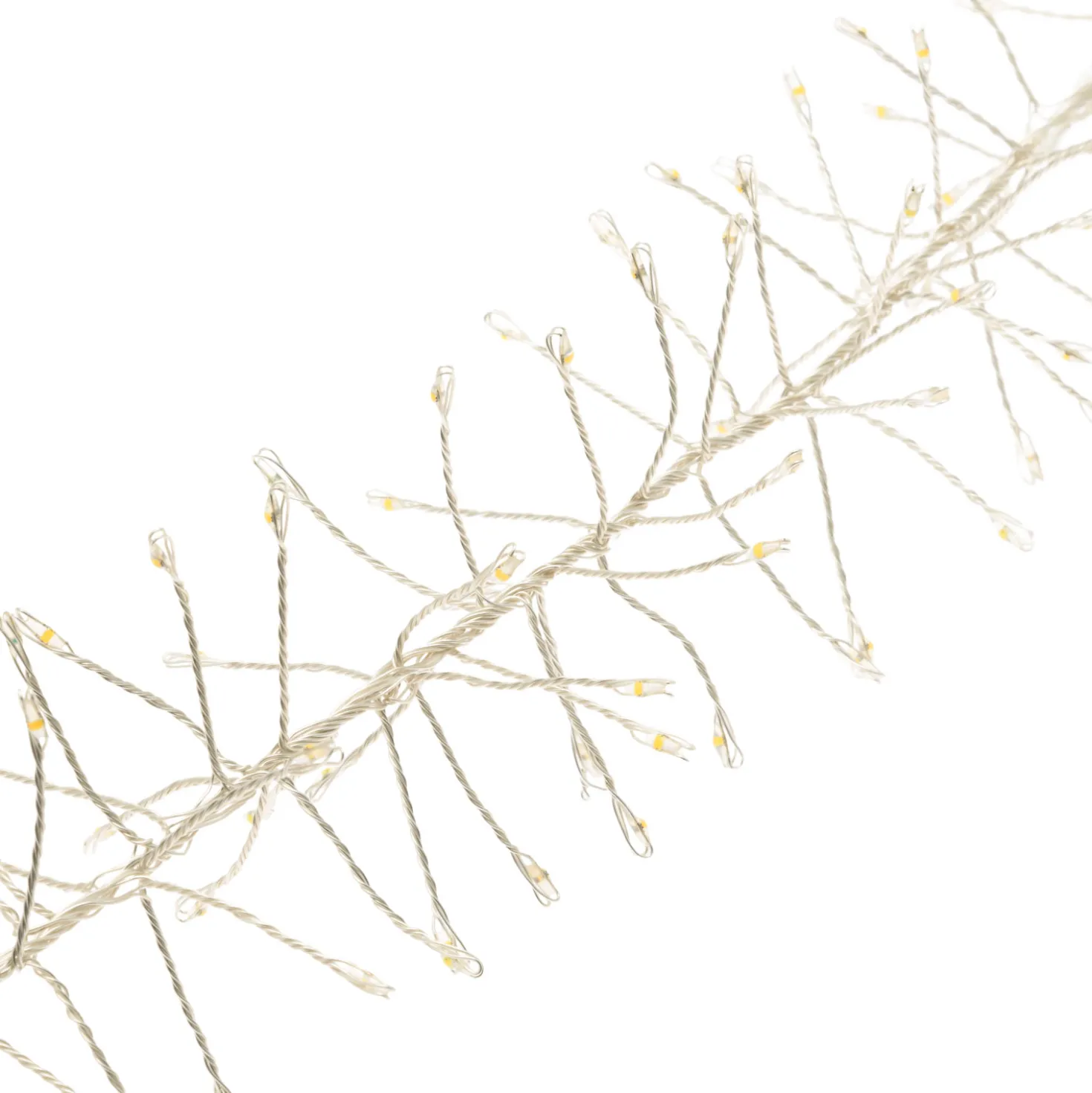 Festone di Luce argento 5 m, 1200 microled bianco caldo e bianco freddo