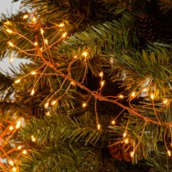 Festone di Luce rame 20 m, 1600 microled bianco extra caldo e bianco caldo