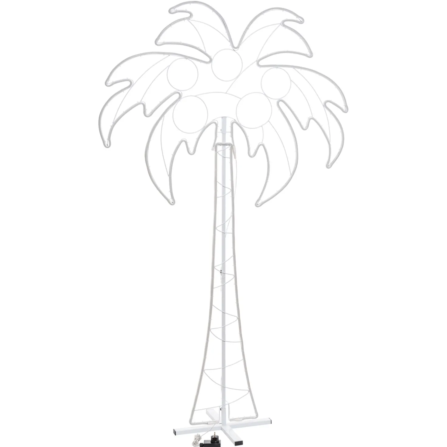 Figura Palma, tubo effetto neon, 200 cm, 1078 led bianco caldo e verde