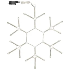 Fiocco di neve in tubo ultraluminoso 70 x 67 cm, led bianco caldo