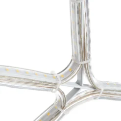 Fiocco di neve in tubo ultraluminoso 50 x 43 cm, led bianco caldo