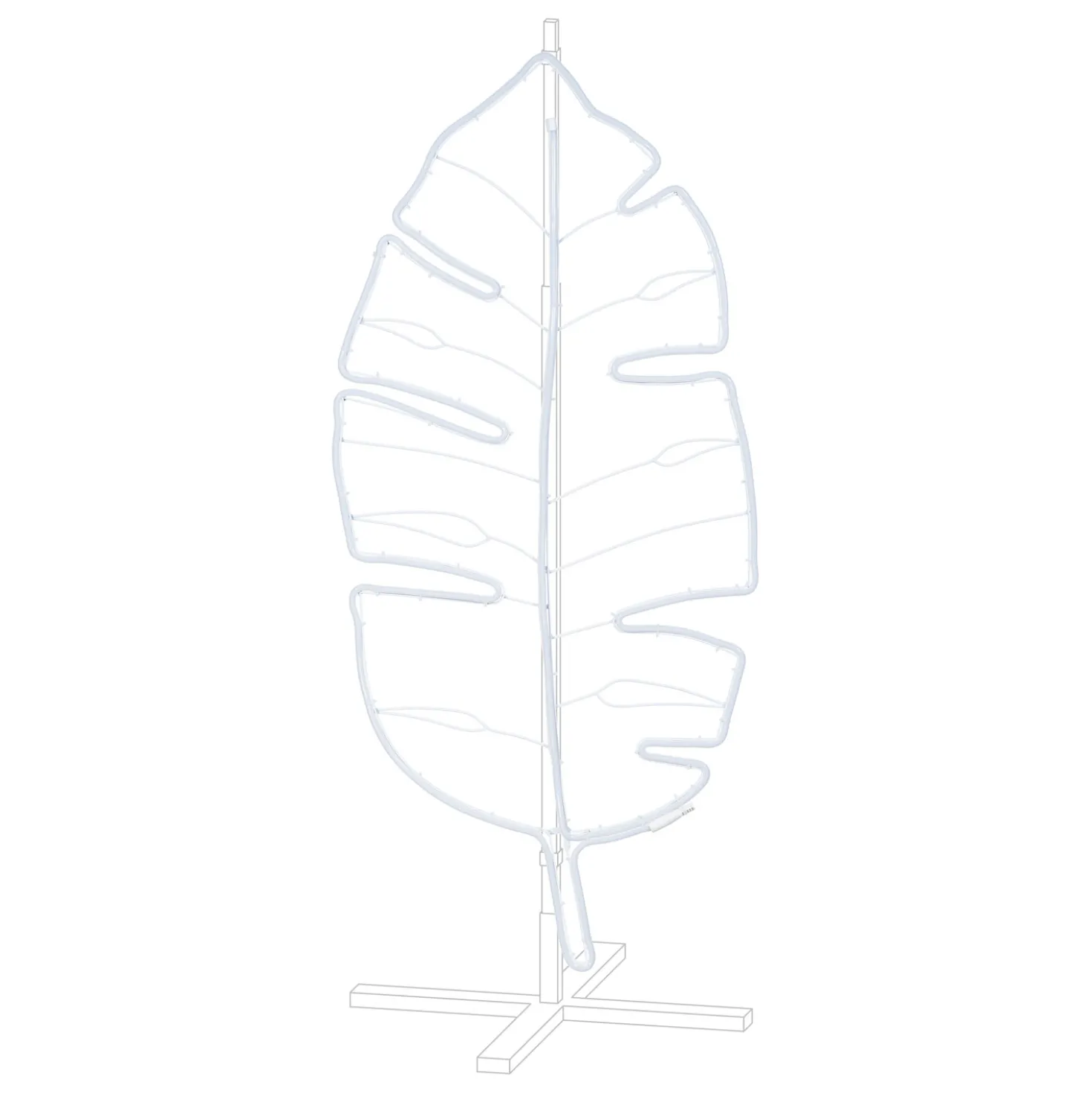 Foglia Tropicale Verde in tubo led effetto neon, 114 cm