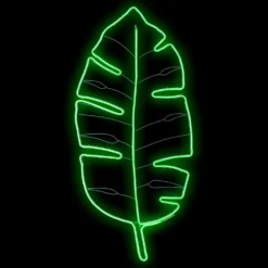 Foglia Tropicale Verde in tubo led effetto neon, 114 cm