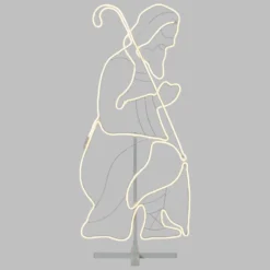 Giuseppe in tubo effetto neon, led bianco caldo