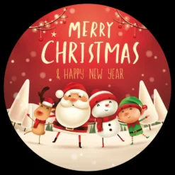 Gobo Babbo Natale con elfo e renna