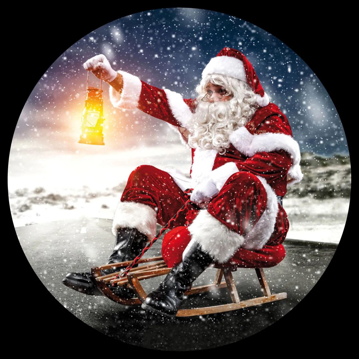 Gobo Babbo Natale con slittino