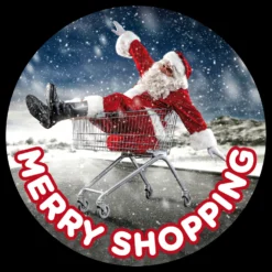 Gobo Babbo Natale su carrello Merry Shopping