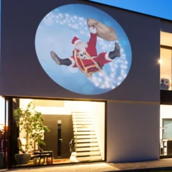 Gobo Babbo Natale su slittino che vola
