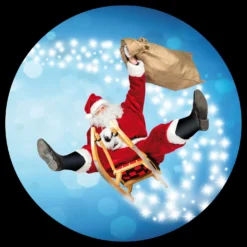 Gobo Babbo Natale su slittino che vola