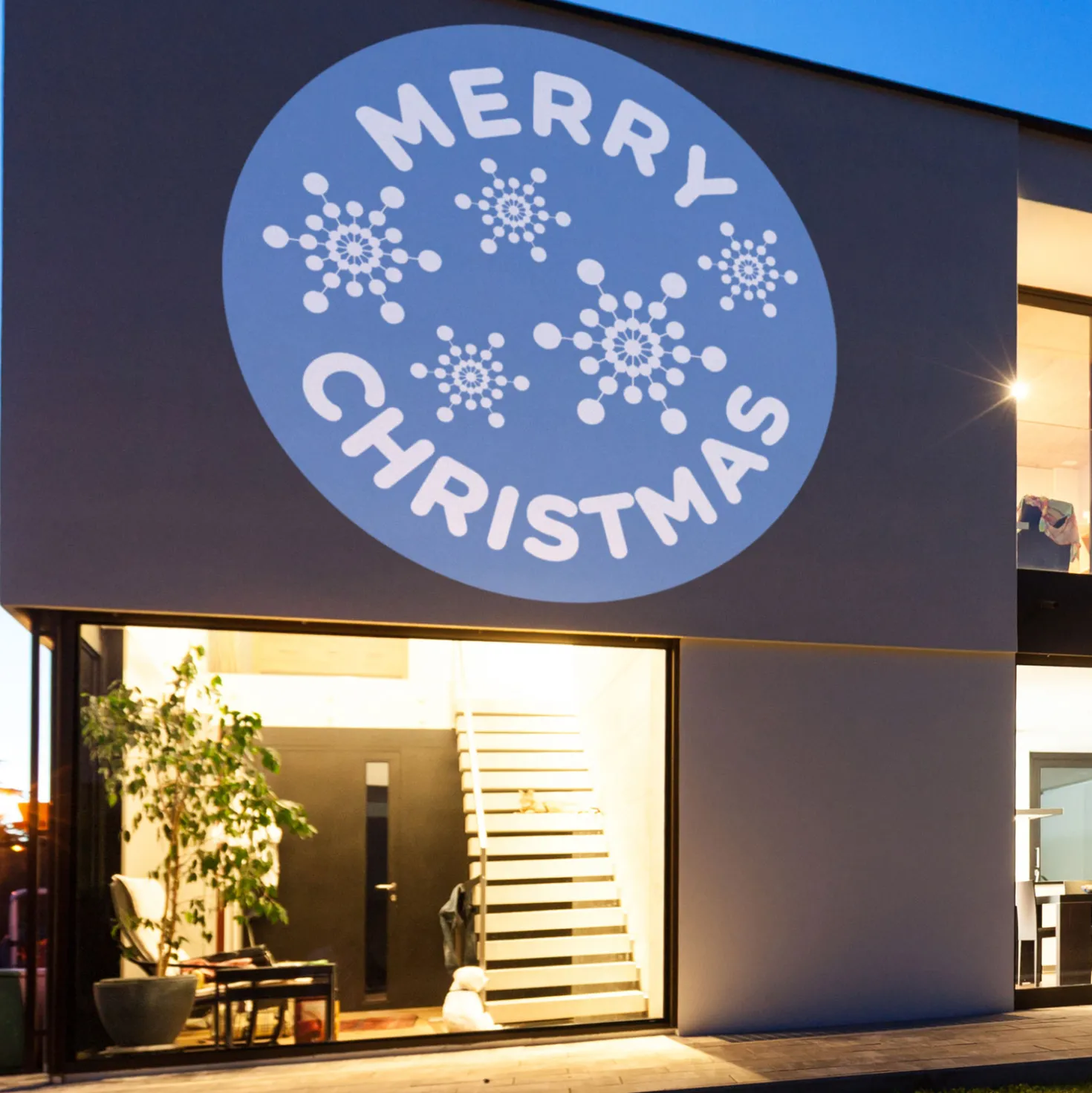 Gobo Merry Christmas con cristalli