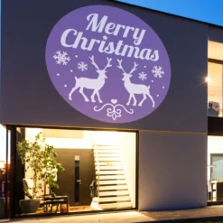 Gobo Merry Christmas con Renne e Cristalli