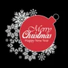 Gobo Sfera con Cristalli Merry Christmas Happy New Year