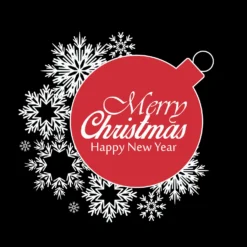 Gobo Sfera con Cristalli Merry Christmas Happy New Year
